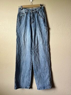 John Galt 100% Cotton Wide Leg Carpenter Jeans